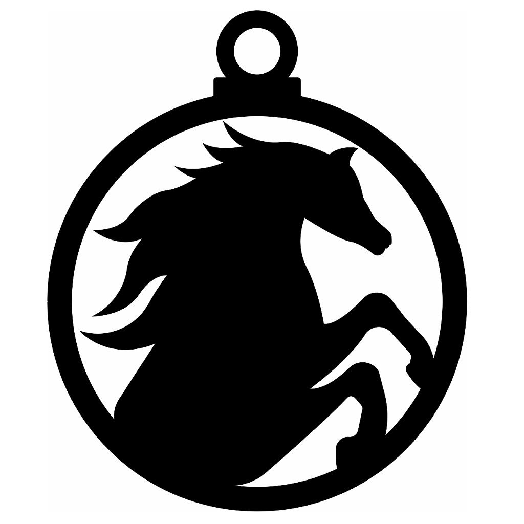 Laser Cut Horse Bauble Vector