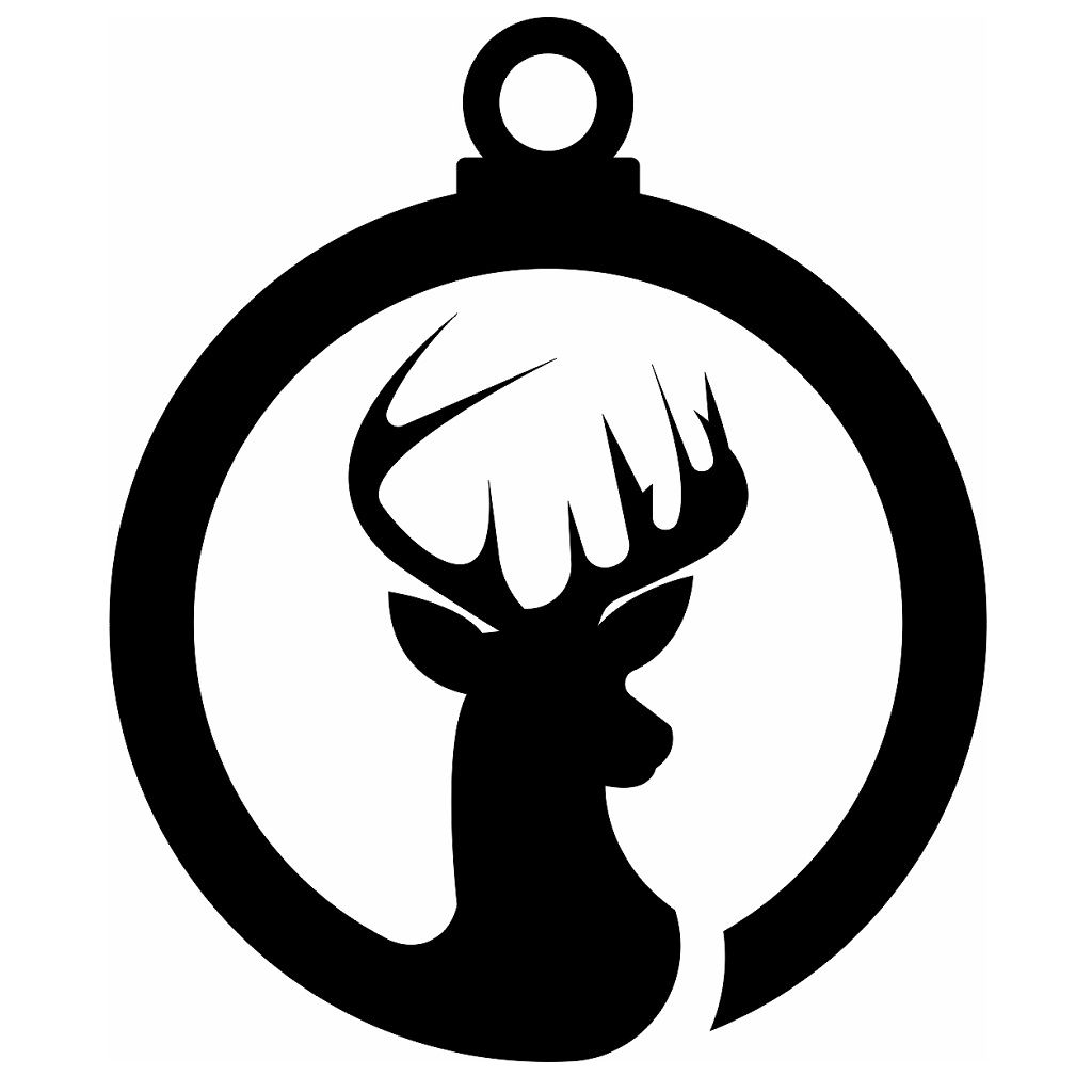 Laser Cut Unique Deer Christmas Bauble Vector
