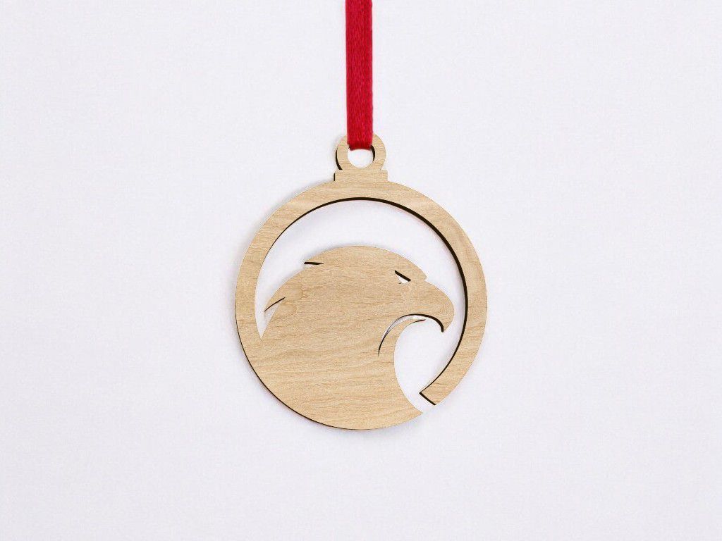 Laser Cut Eagle Bauble Ornament Vector
