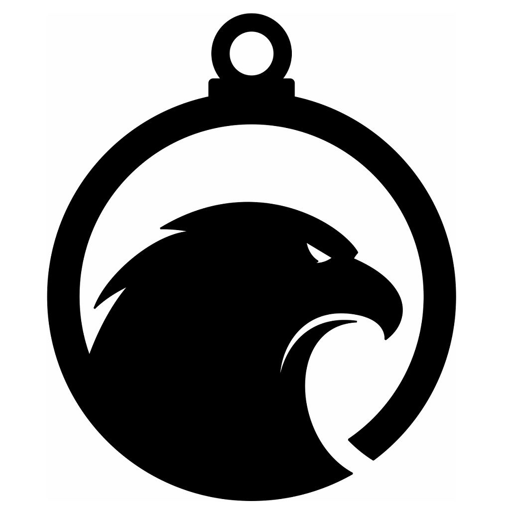Laser Cut Eagle Bauble Ornament Vector