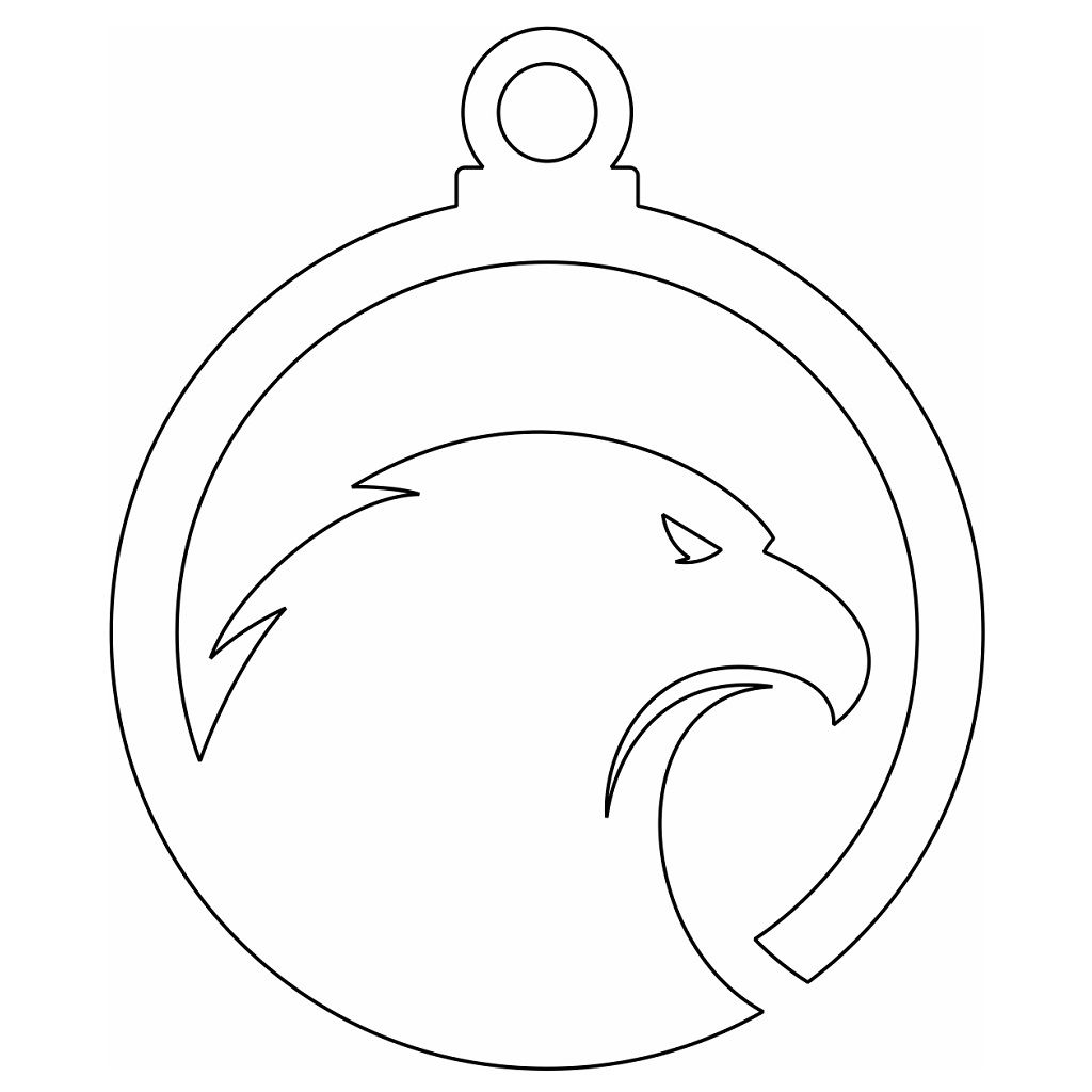 Laser Cut Eagle Bauble Ornament Vector