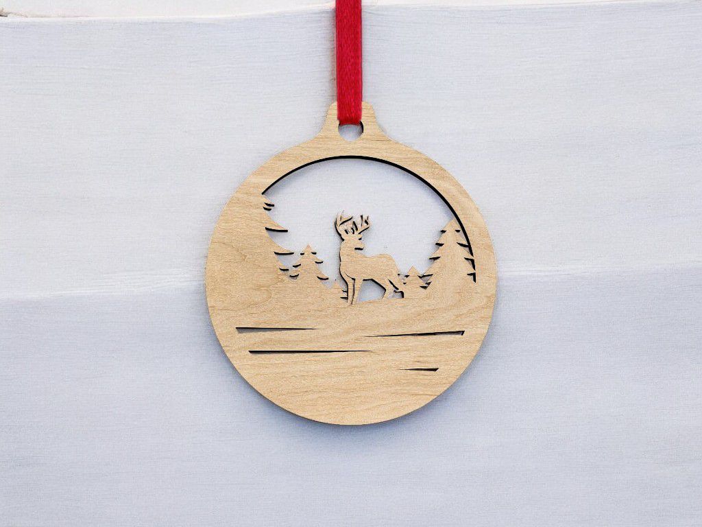 Laser Cut Christmas Tree Wonderland Ornament Vector