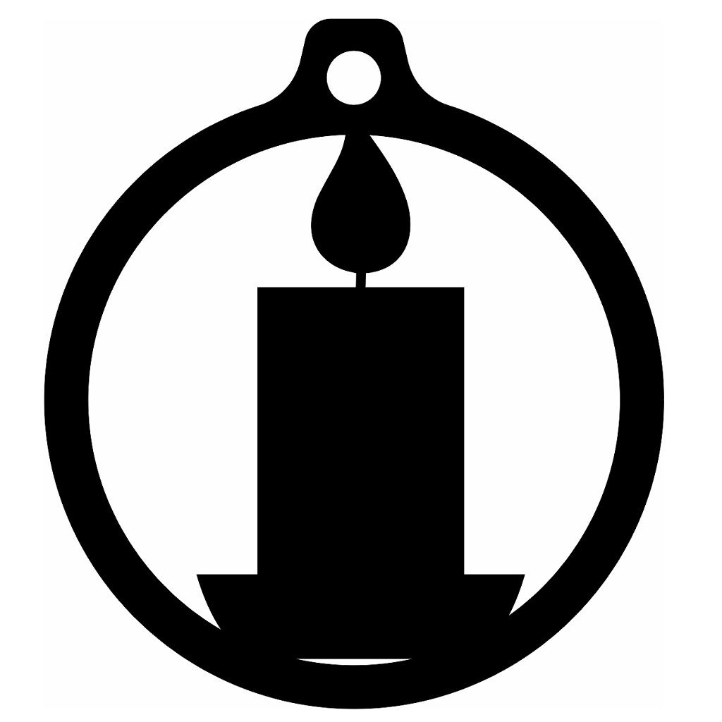 Laser Cut Christmas Candle Bauble Vector