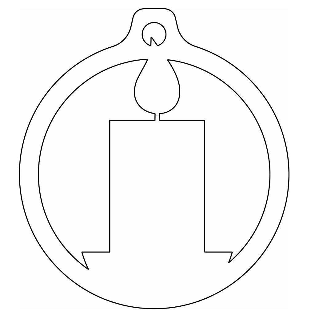 Laser Cut Christmas Tree Decoration Candle Ball Vector