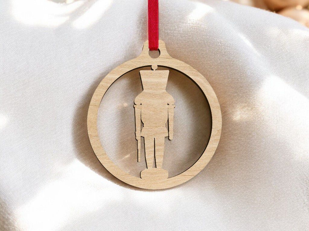 Laser Cut Nutcracker Ball Ornament Vector