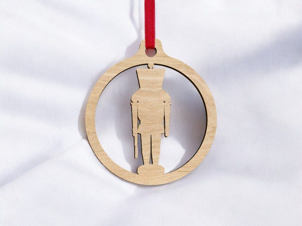 Laser Cut Nutcracker Ball Ornament Vector