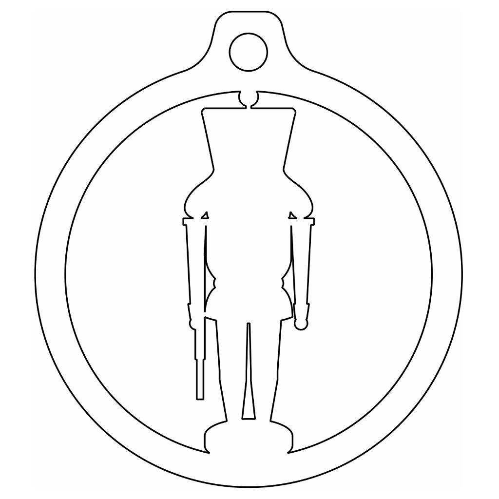 Laser Cut Nutcracker Ball Ornament Vector