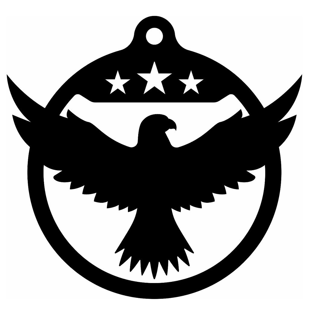 Laser Cut Eagle Christmas Bauble Vector