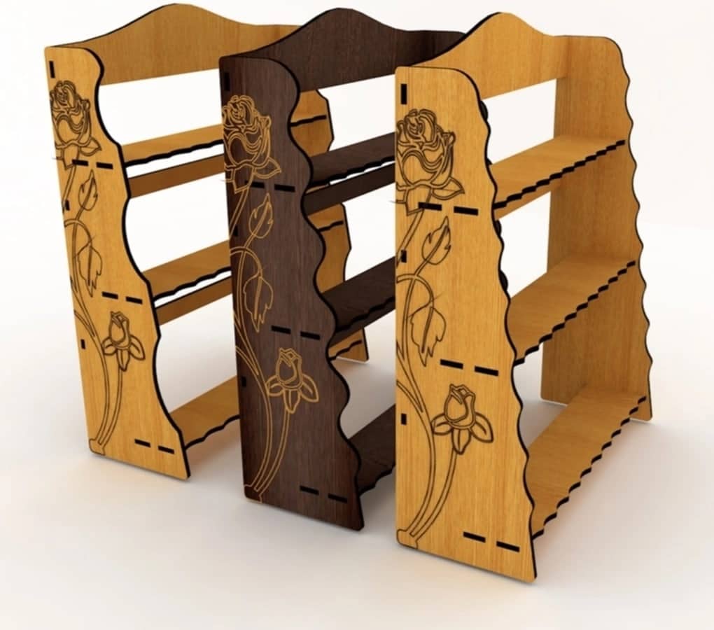 Plywood 3 Tier Shelf Laser Cut File