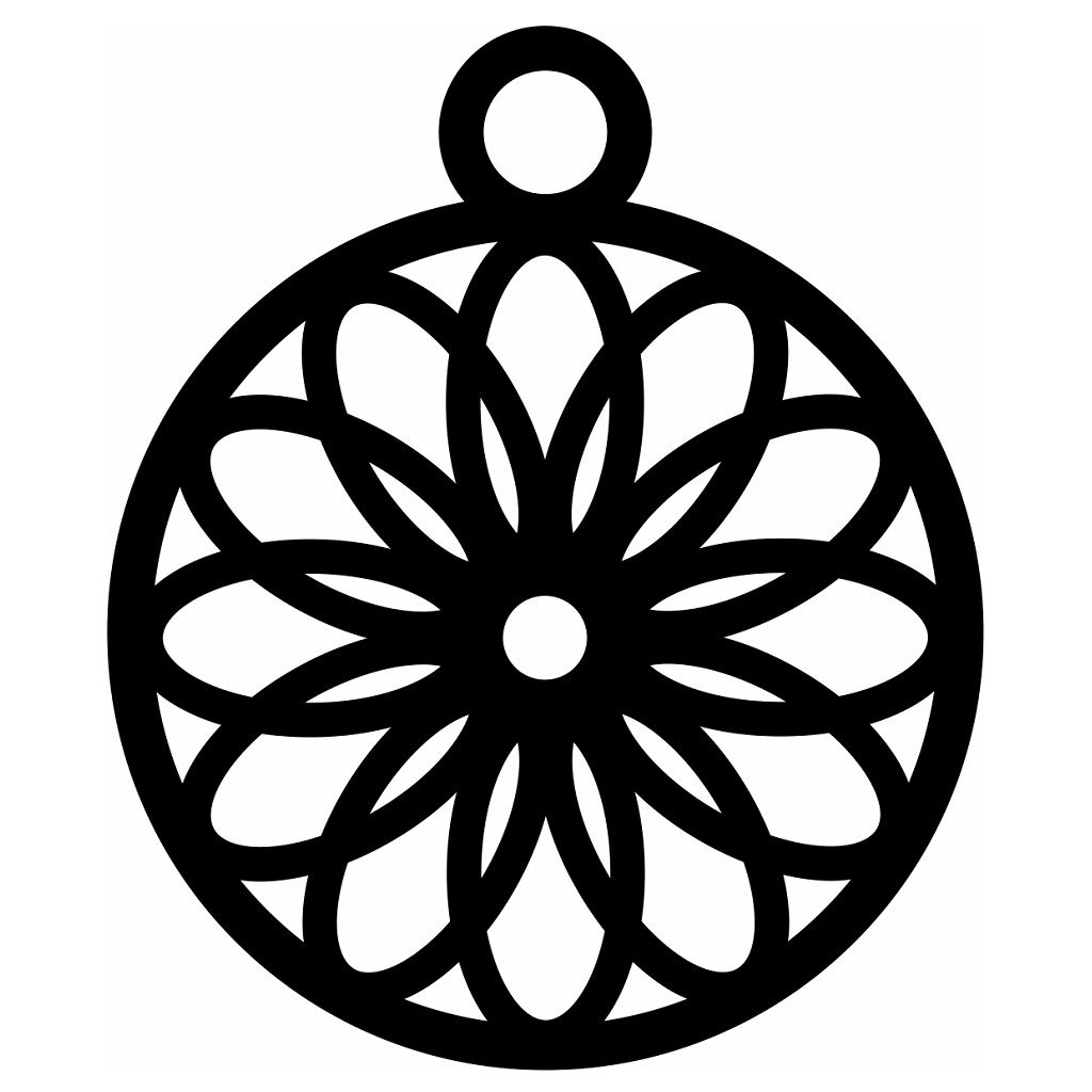 Laser Cut Christmas Tree Decoration Pendant Vector