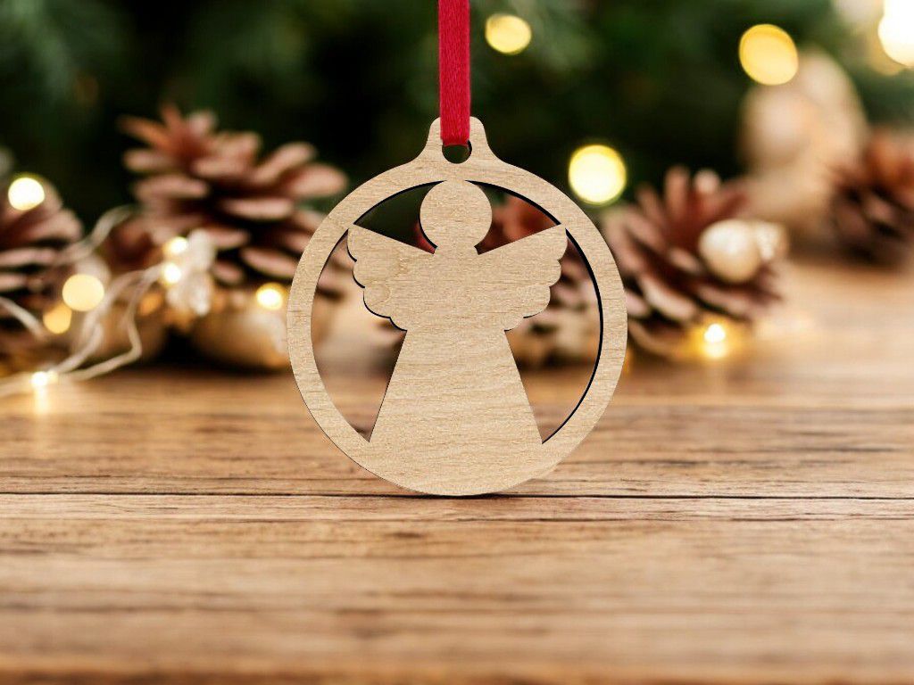 Laser Cut Angel Bauble Vector