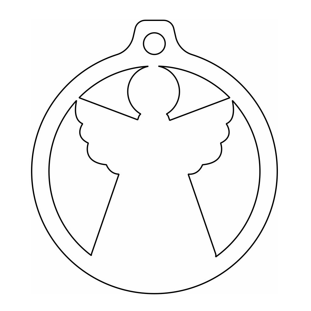 Laser Cut Angel Bauble Vector