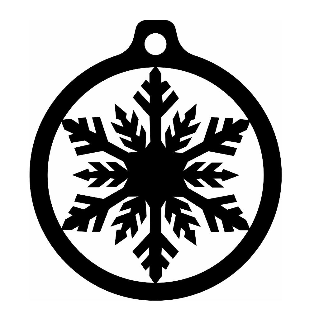 Laser Cut Snowflake Pattern Bauble Vector