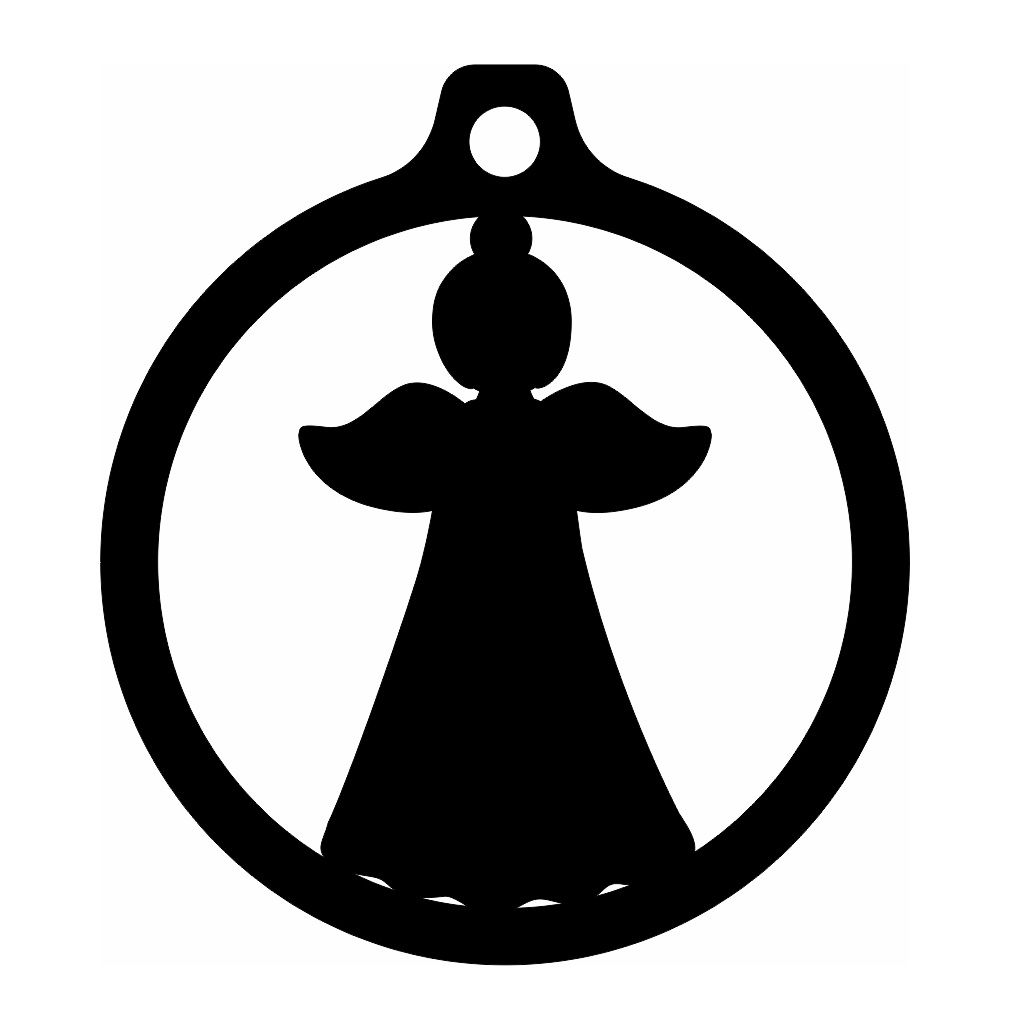 Laser Cut Little Angel Ball Ornament Vector