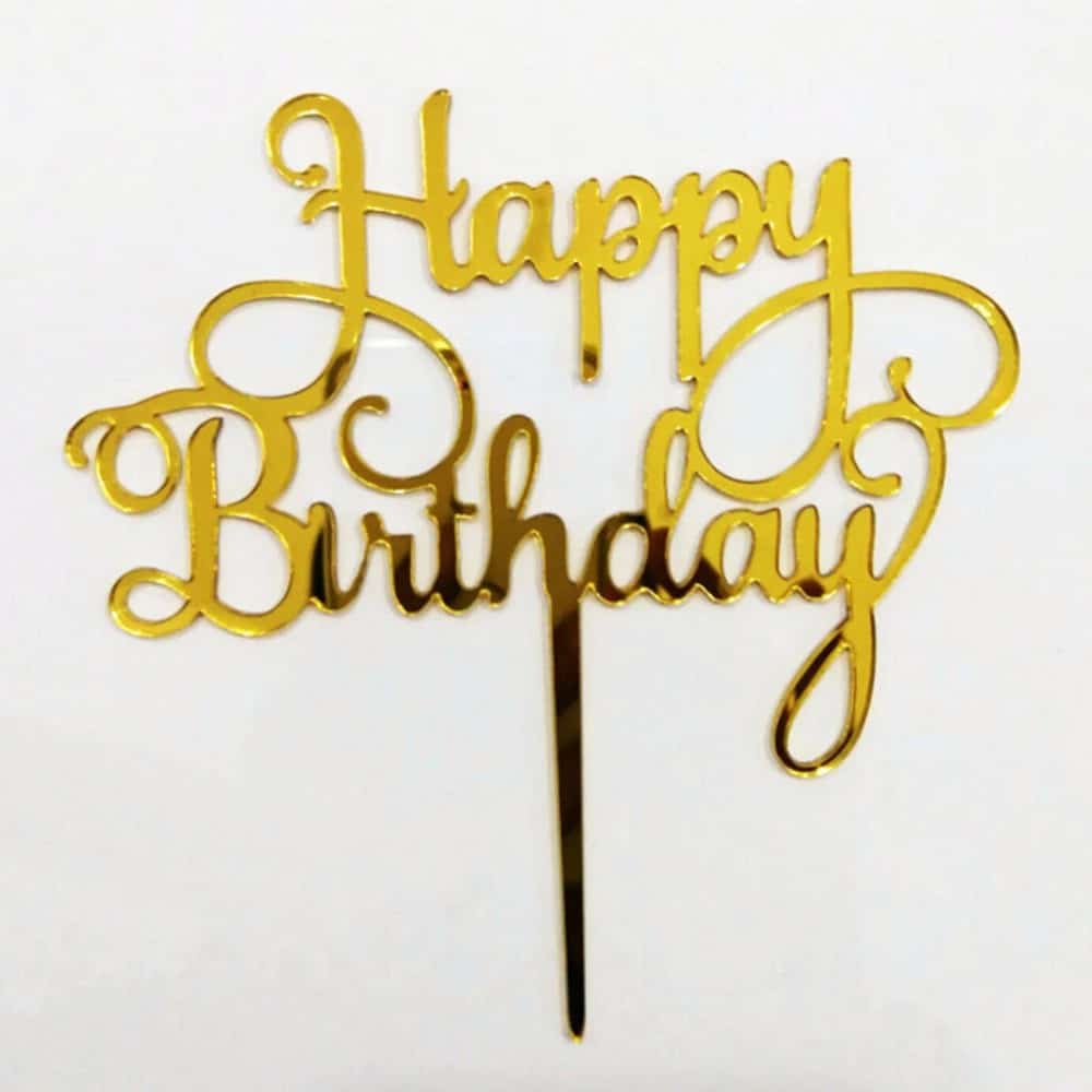 Happy Birthday Cake Topper Laser Cut File