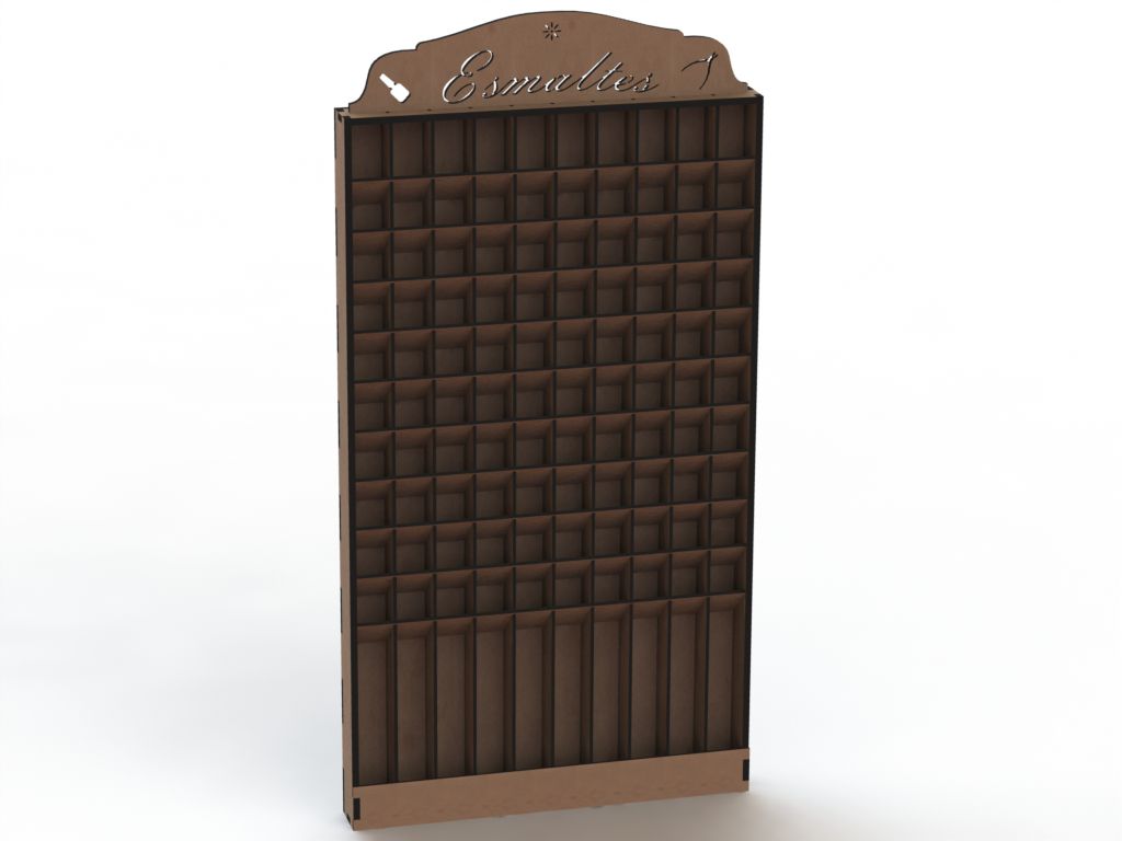Laser Cut Nail Polish Display Rack Vector