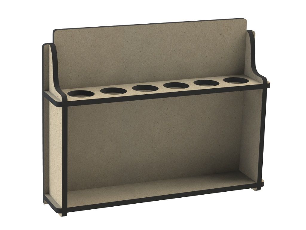 Laser Cut Wooden Spice Caddy Vector