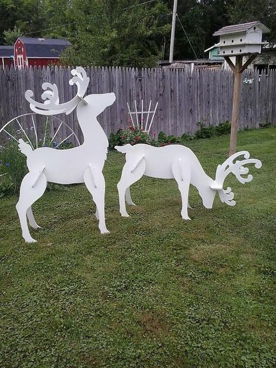 Laser Cut 3D Deer Wooden Model Head Up