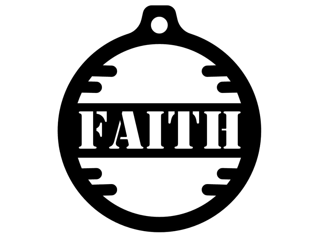 Laser Cut Faith Christmas Ornament
