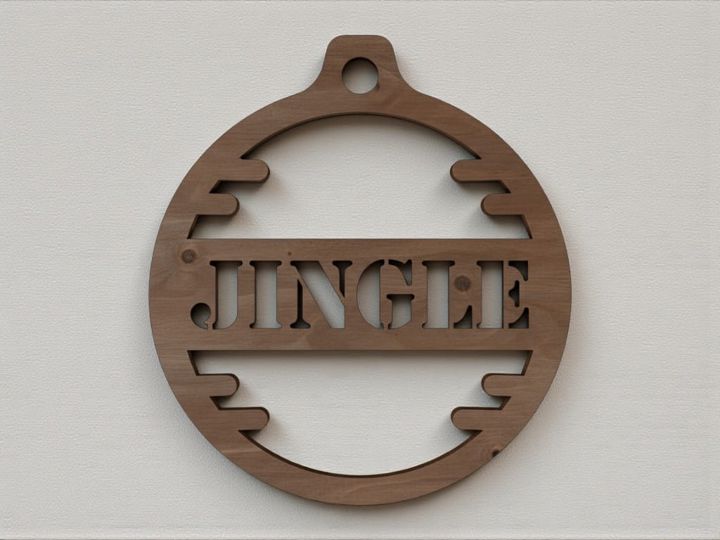 Laser Cut Jingle Christmas Ornament