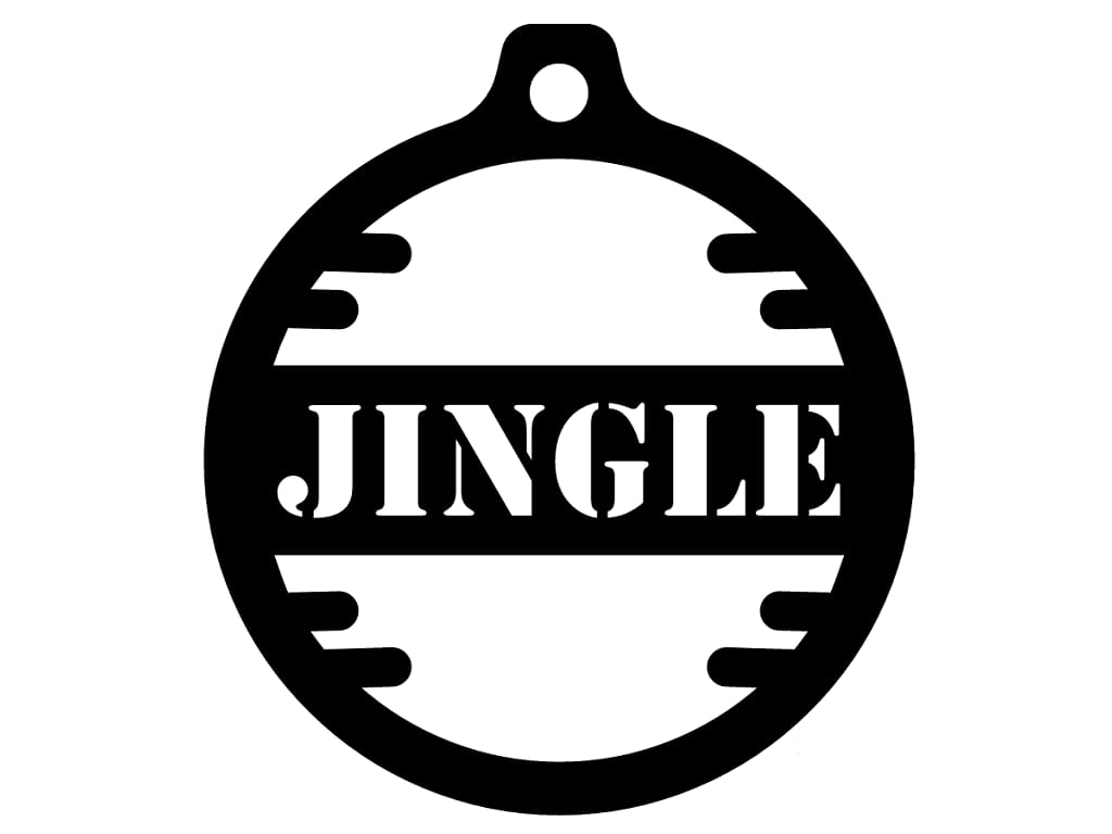 Laser Cut Jingle Christmas Ornament