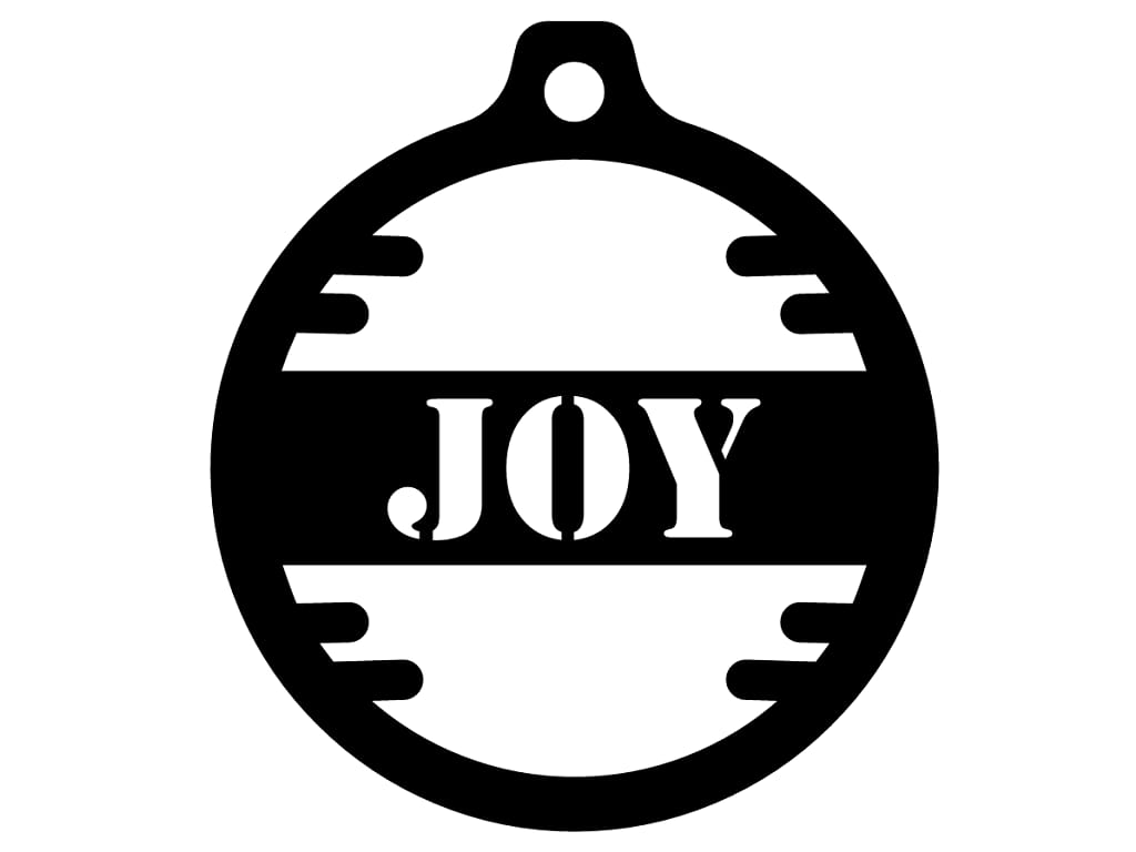 Laser Cut Joy Christmas Ornament
