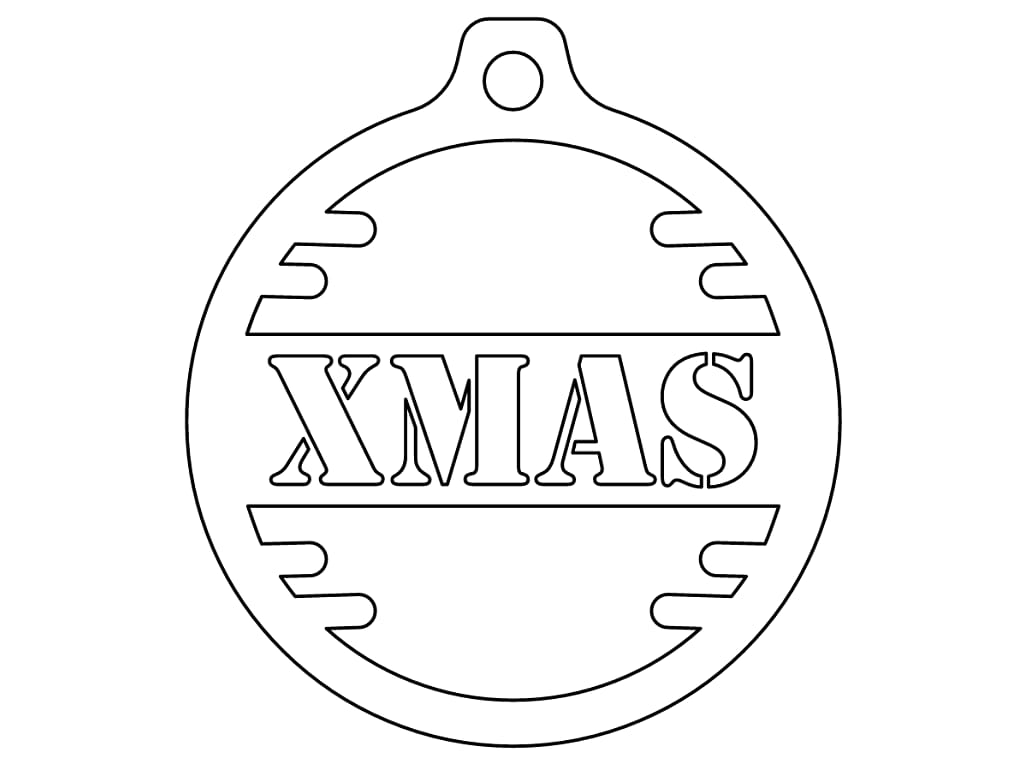 Laser Cut Xmas Ball Ornament