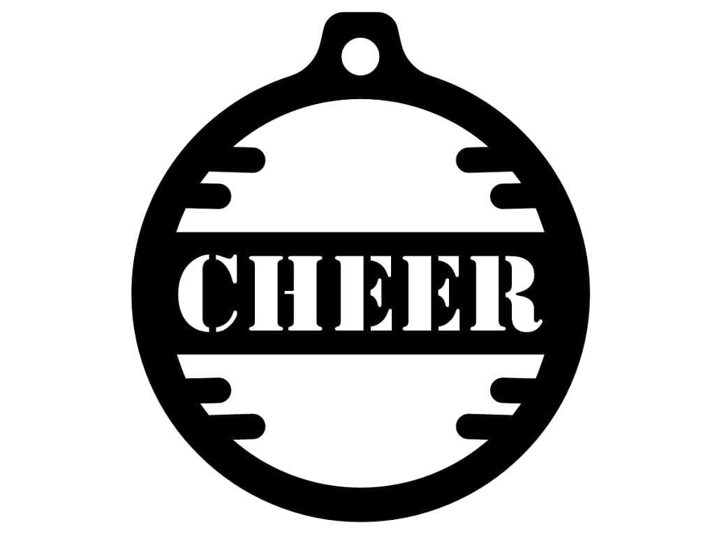 Laser Cut Cheer Christmas Ornament