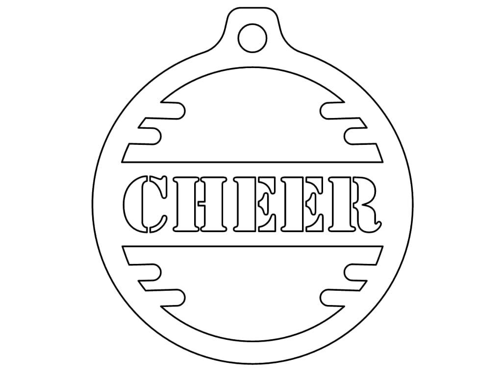 Laser Cut Cheer Christmas Ornament