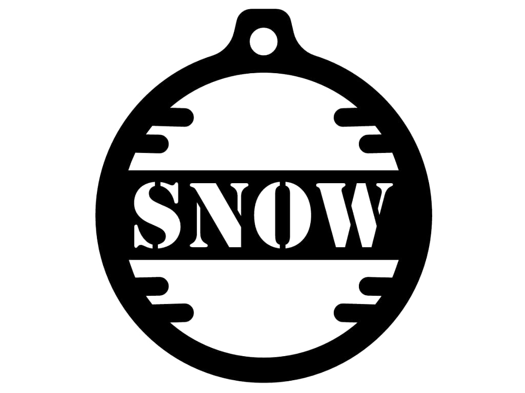 Laser Cut Snow Christmas Ornament