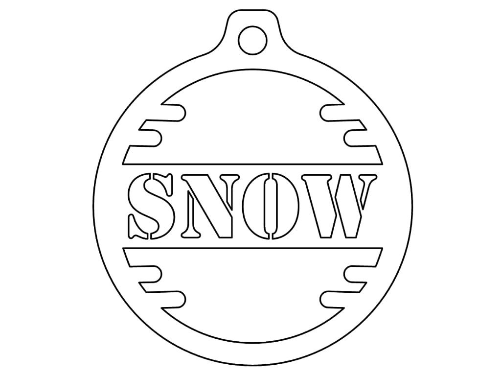 Laser Cut Snow Christmas Ornament