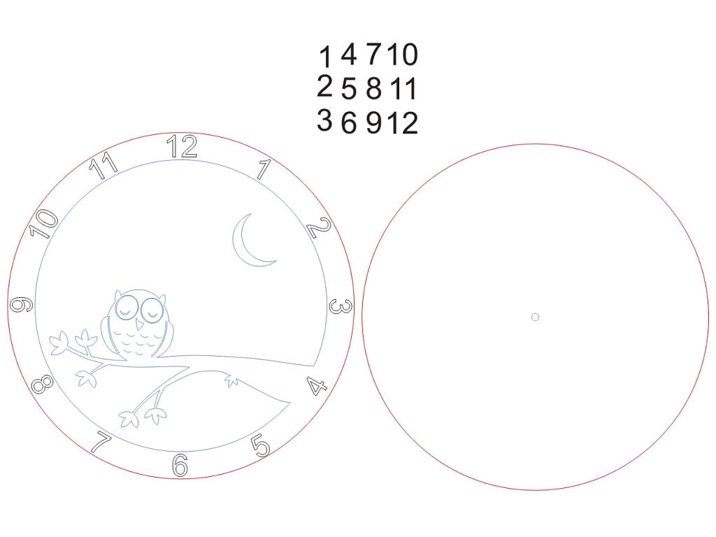 Laser Cut Owl On Tree Branch Wall Clock