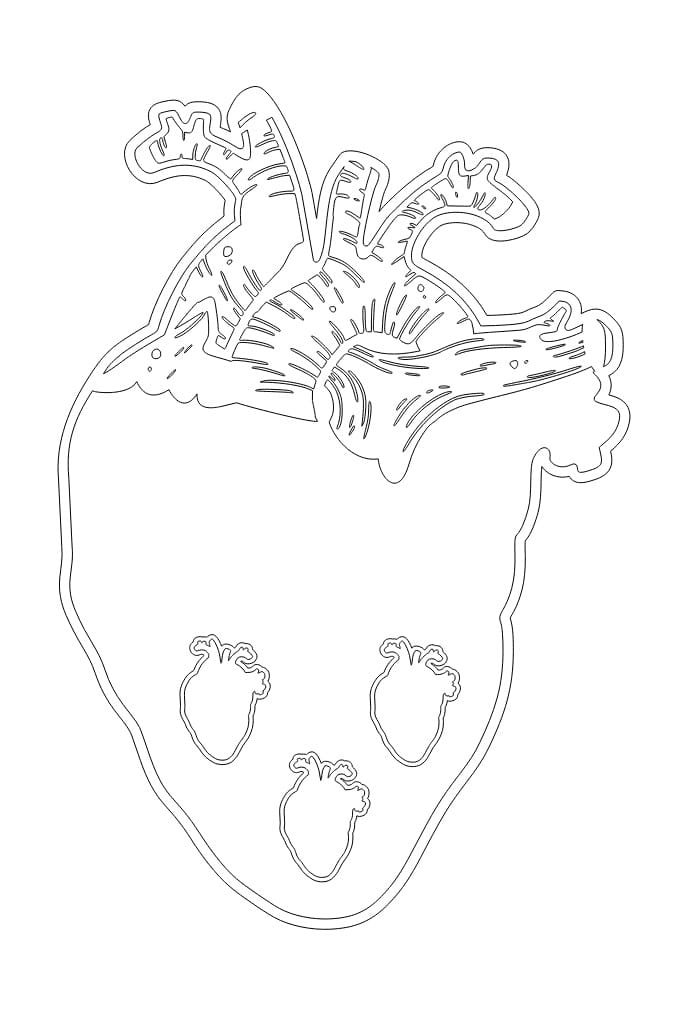 Laser Cut Heart Shape Nikah Thumb Board