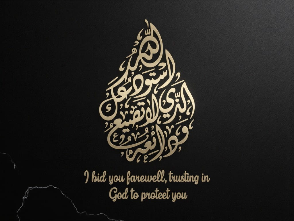 Laser Cut Astawdi uka Allah Islamic Calligraphy Art