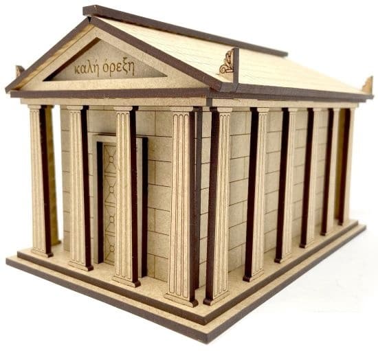Mini Parthenon 3D Wood Model Laser Cut File