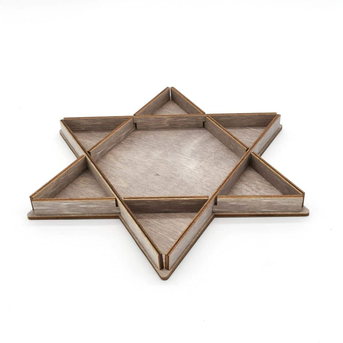 Star Shaped Divided Serving Tray Laser Cut File
