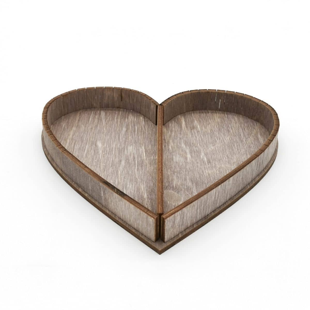 Heart Shaped Divided Serving Tray Laser Cut File
