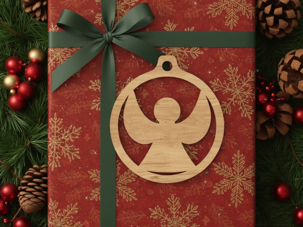 Laser Cut Angel Christmas Ball