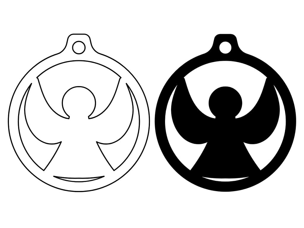 Laser Cut Angel Christmas Ball