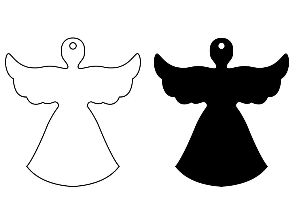 Laser Cut Festive Angel Ornament