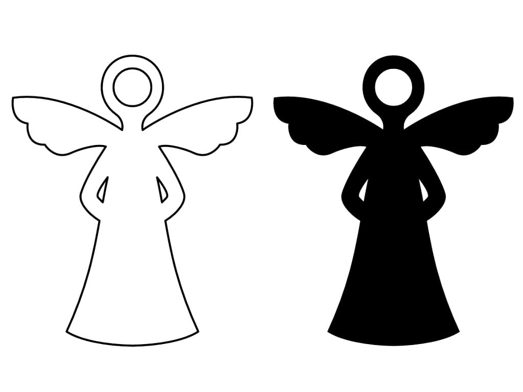Laser Cut Unfinished Angel Ornament