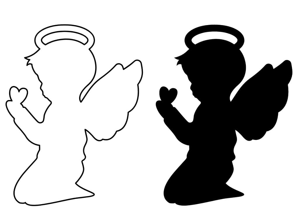 Laser Cut Wooden Angel Christmas Ornament