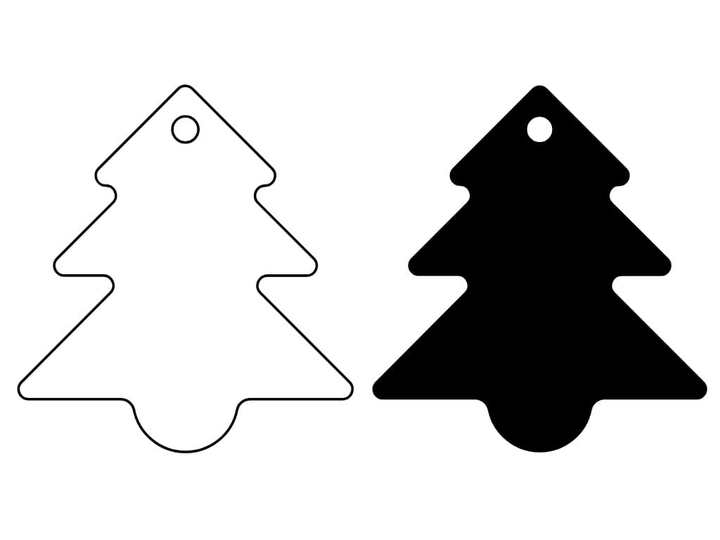 Laser Cut Christmas Tree Shaped Ornament
