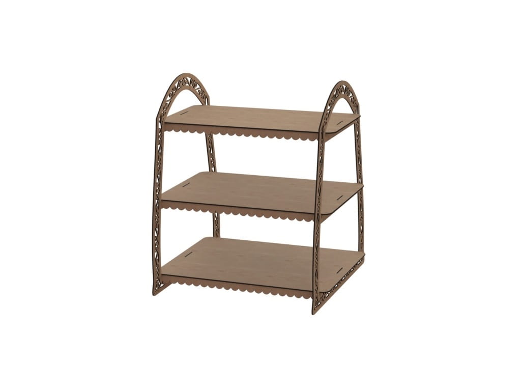 Laser Cut 3 Tier Wooden Stand for Sweet