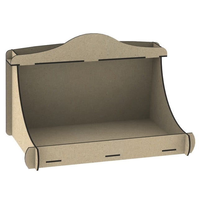 Laser Cut Small Wooden Pet Bed for Dogs