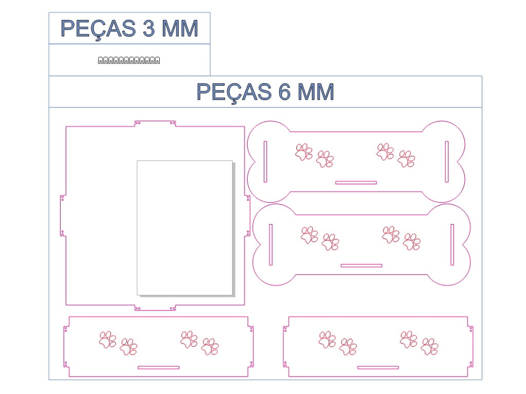 Laser Cut Wooden Dog Bed Pet Furniture