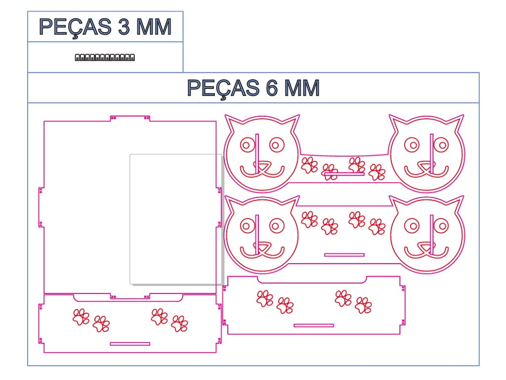 Laser Cut Wooden Pet Bed for Cats