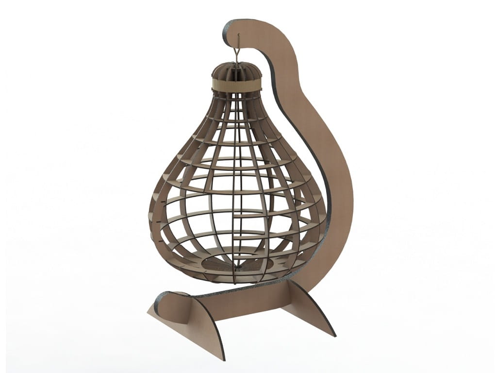 Laser Cut Wooden Swinging Cat Bed