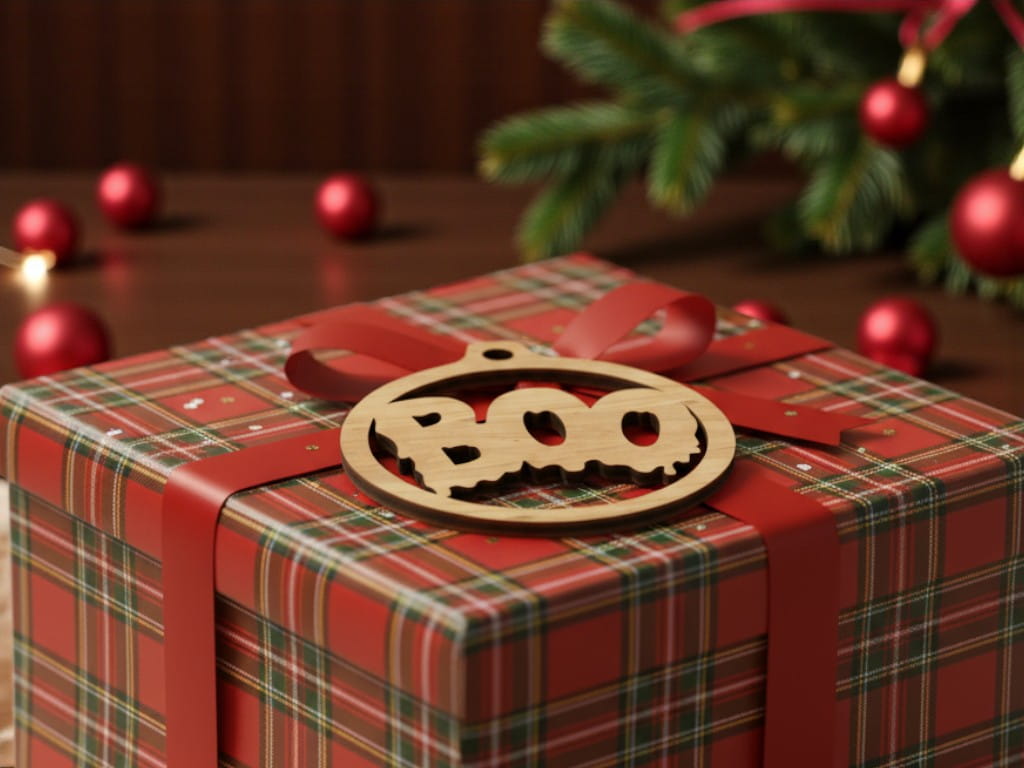 Laser Cut Halloween BOO Tree Ornament