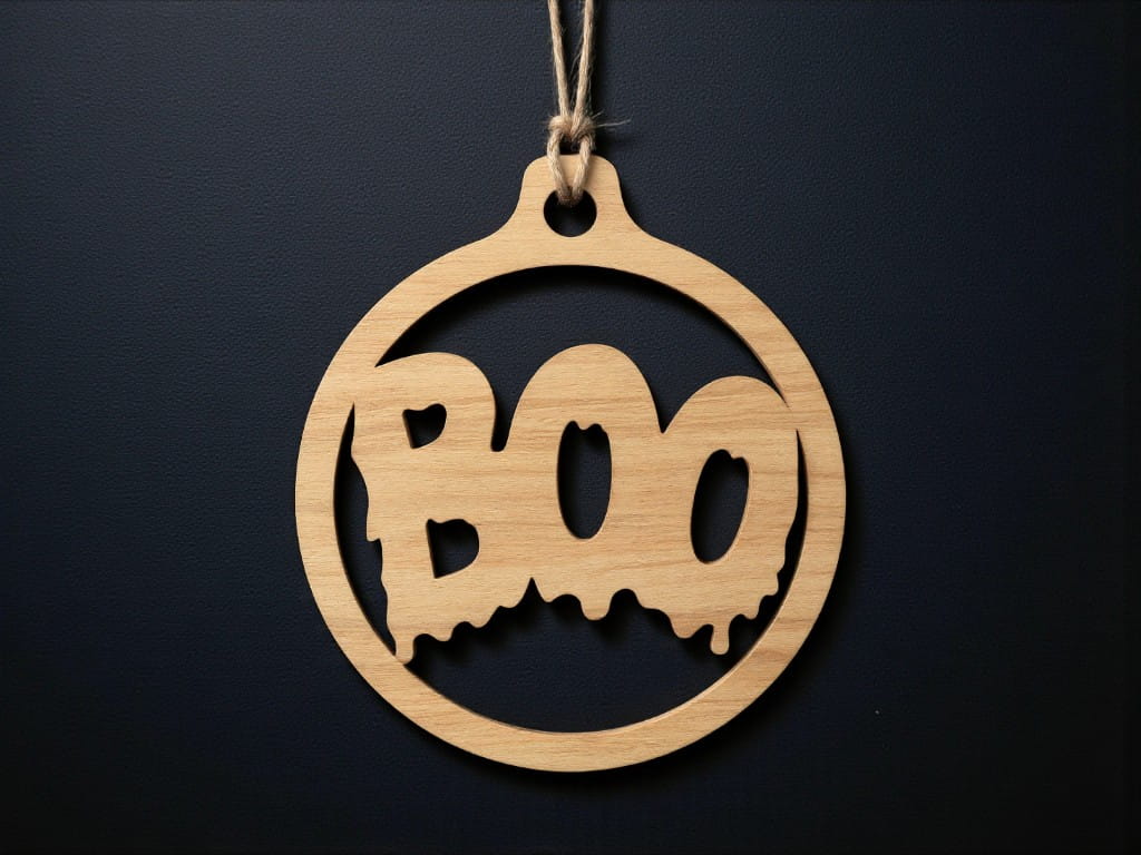 Laser Cut Halloween BOO Tree Ornament